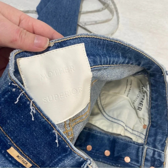 Mother Superior Trickster Ankle Cryin' On Holy Ground Straight Jeans Distressed - Picture 8 of 9